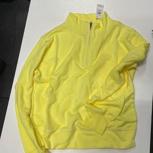Yellow quarter zip